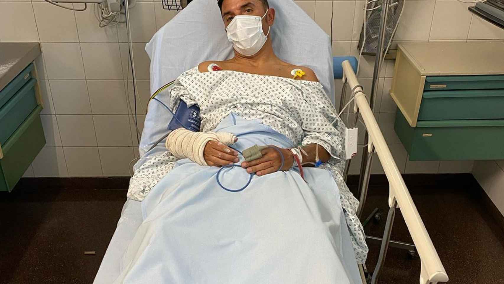 Joaquim 'Purito' Rodríguez, en el hospital tras su dura caída