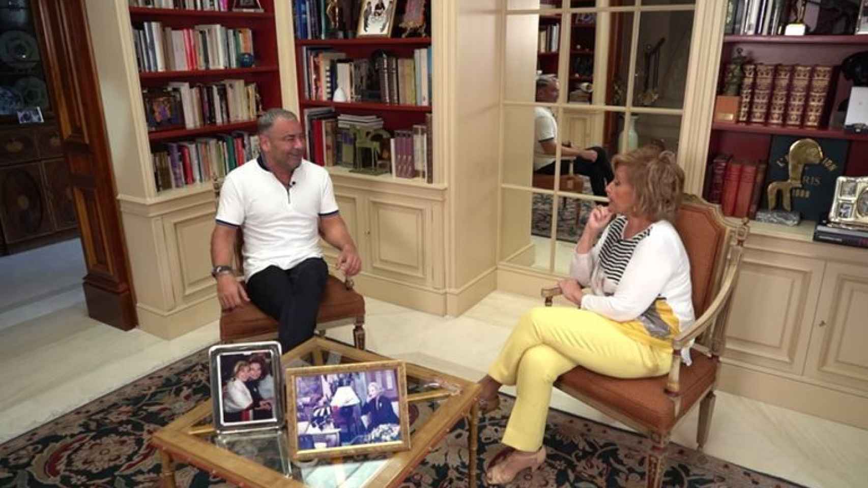 María Teresa Campos y Jorge Javier Vázquez durante la entrevista.