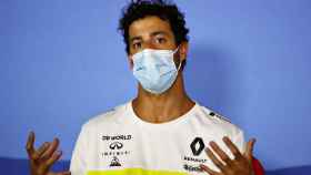 El piloto australiano Daniel Ricciardo, en rueda de prensa