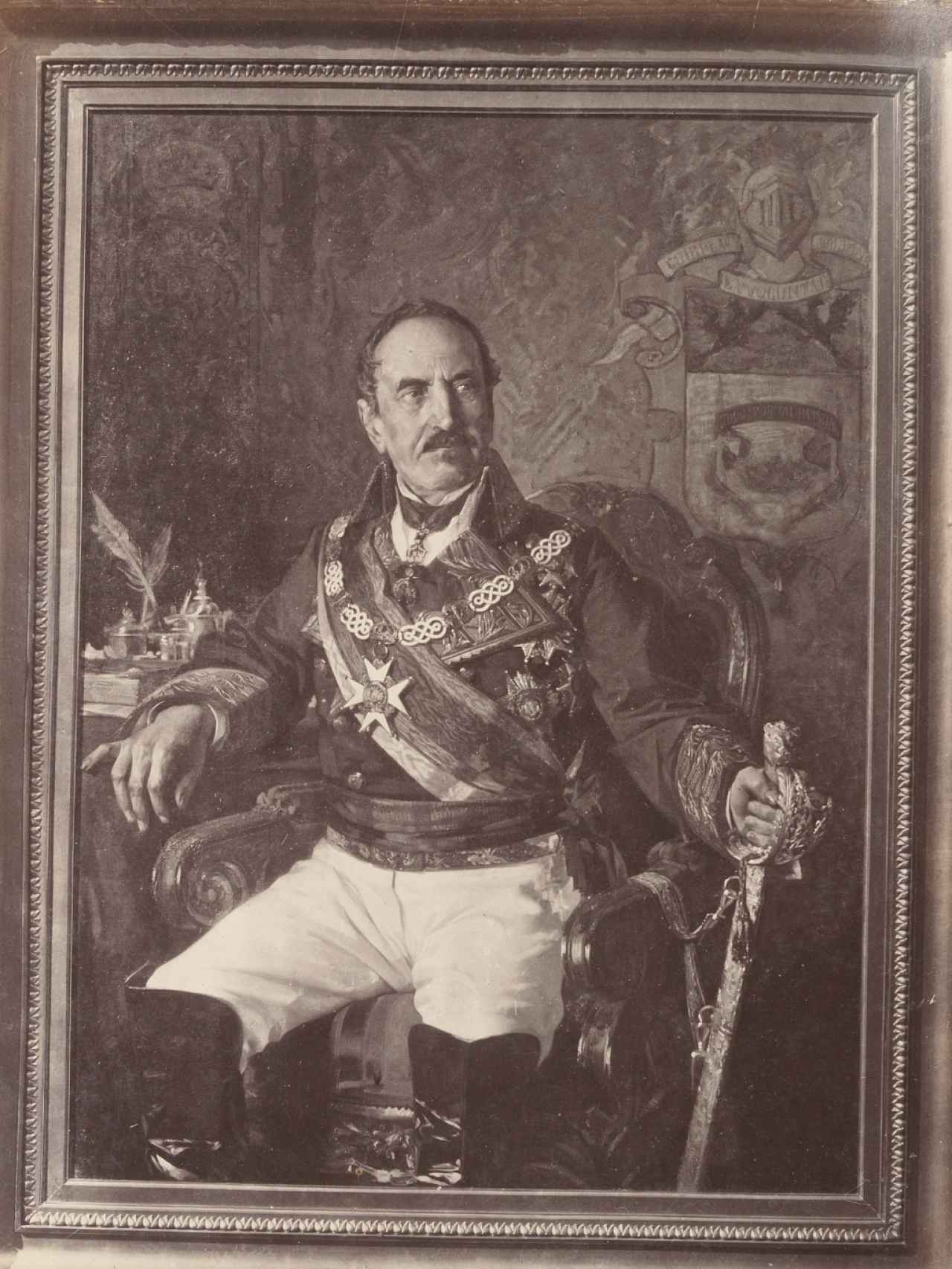 Retrato del general Espartero, fotografiado por Jean Laurent.