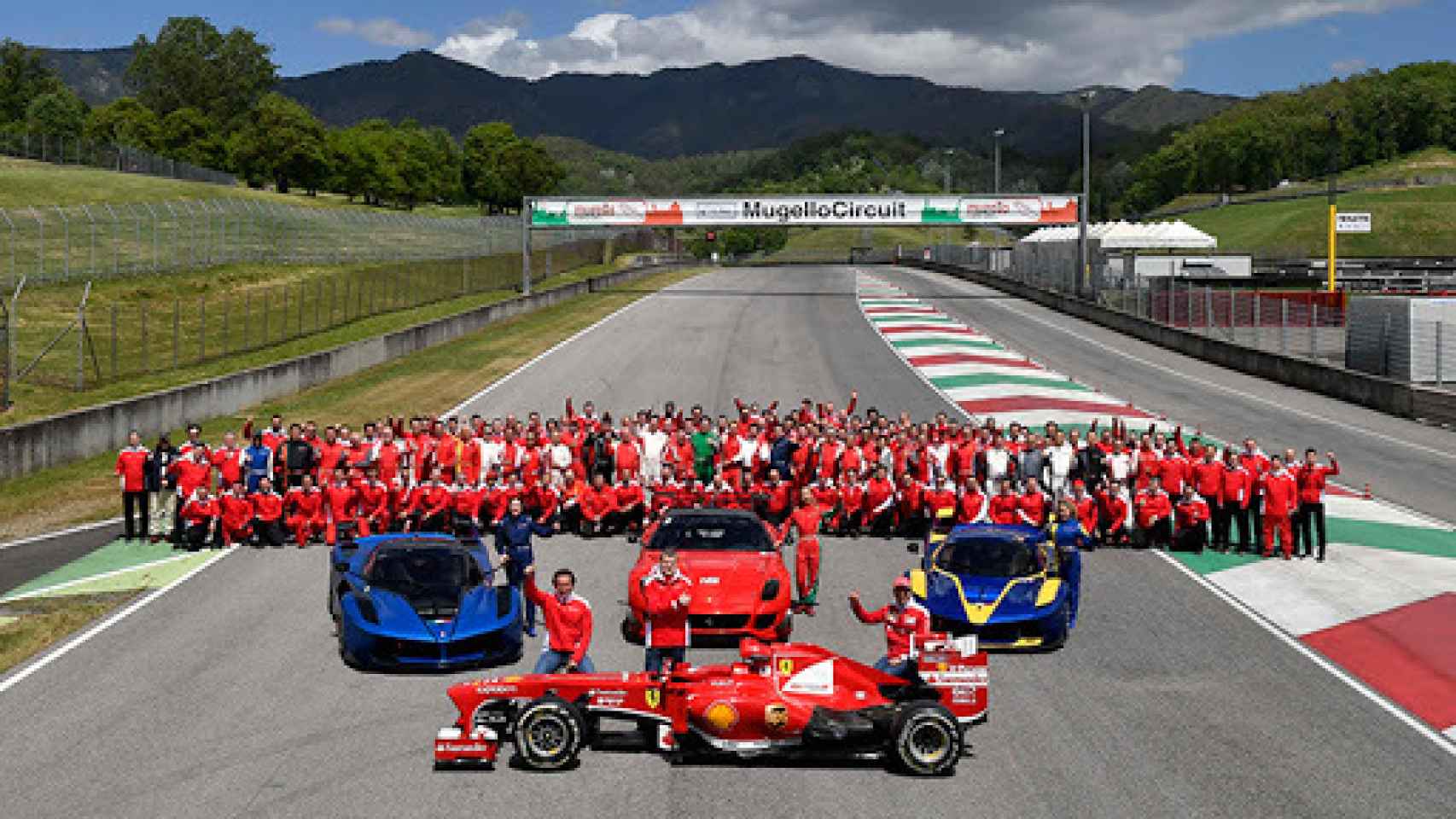 La escudería Ferrari en el circuito de Mugello