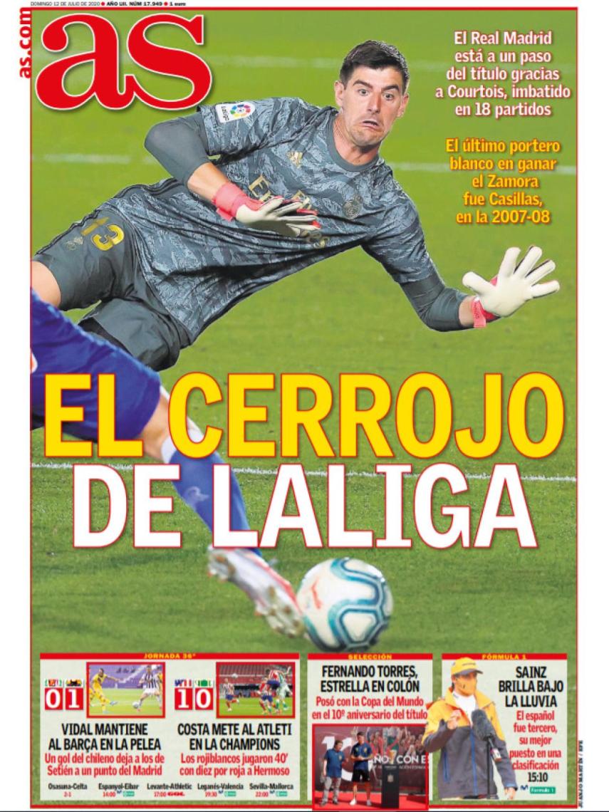 La portada del diario AS (12/07/2020)