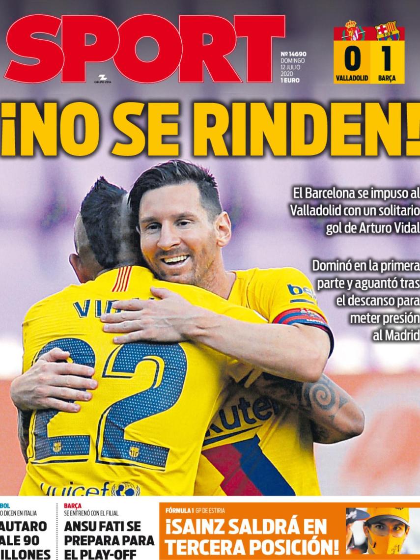 La portada del diario SPORT (12/07/2020)