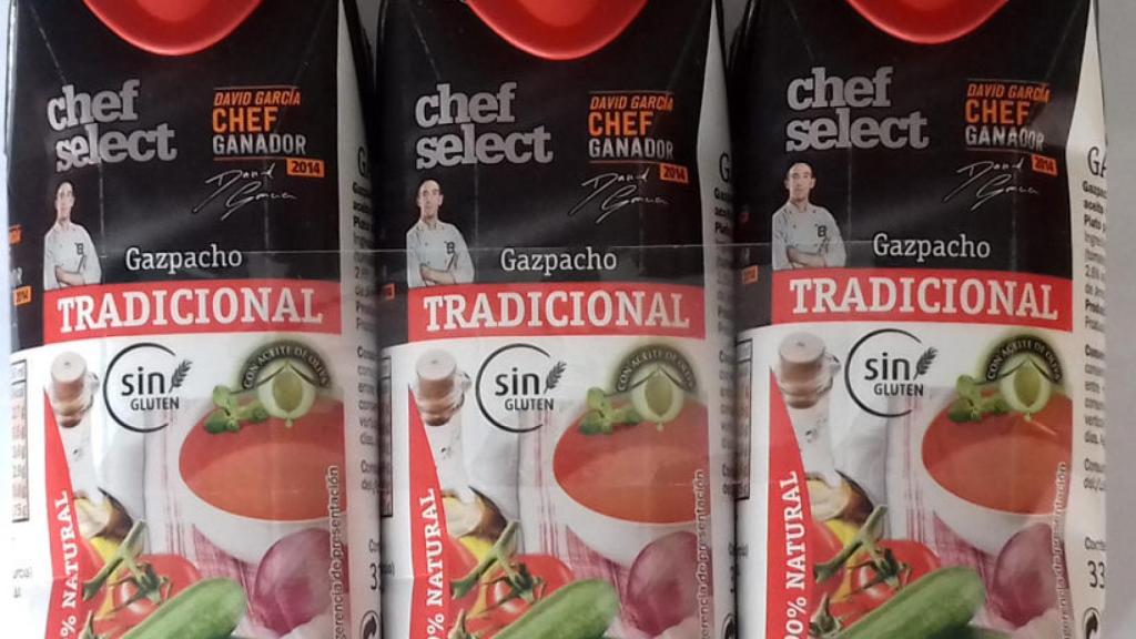 Gazpacho de la marca blanca Chef Select, comerciado por Lidl.