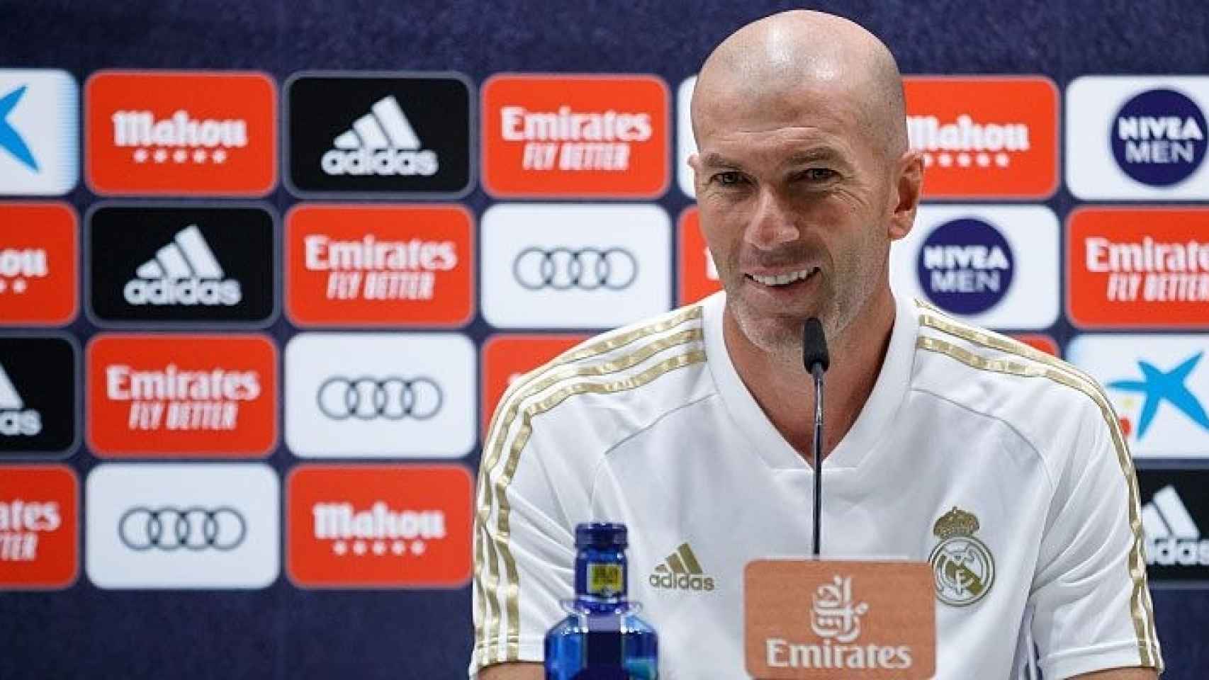 Zinedine Zidane, durante la rueda de prensa previa al partido ante el Villarreal