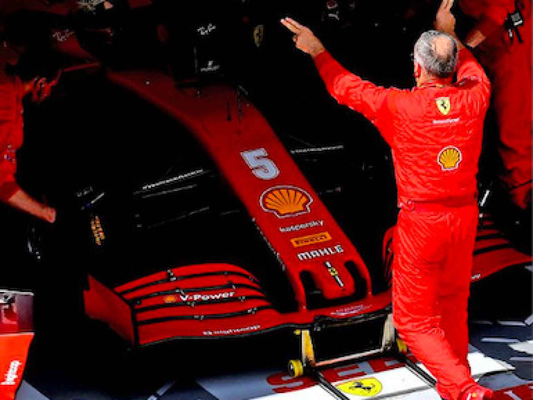 El coche de Vettel en Ferrari