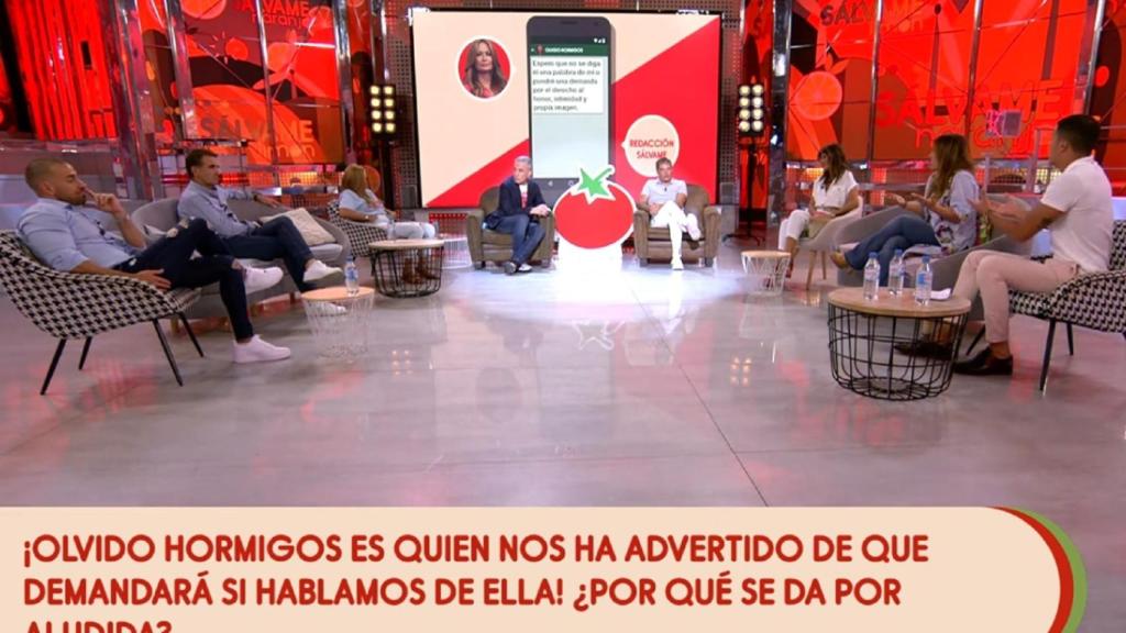 'Sálvame' expuso el mensaje enviado por Olvido Hormigos a la dirección.