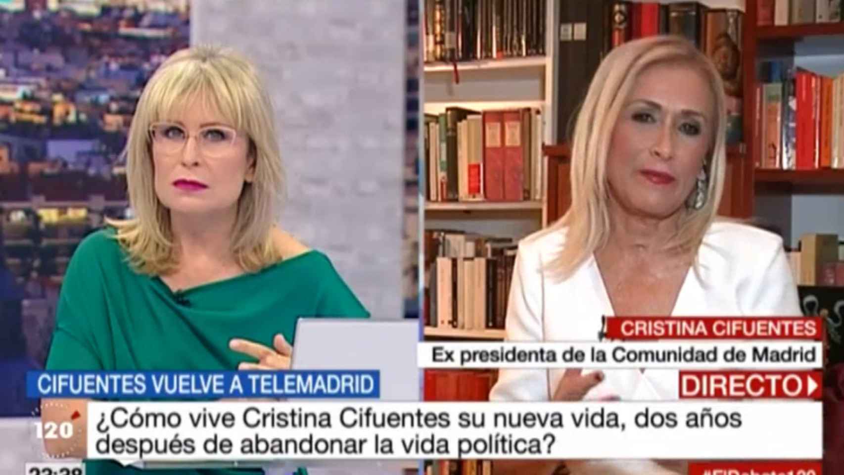 Cristina Cifuentes en '120 minutos' (Telemadrid)
