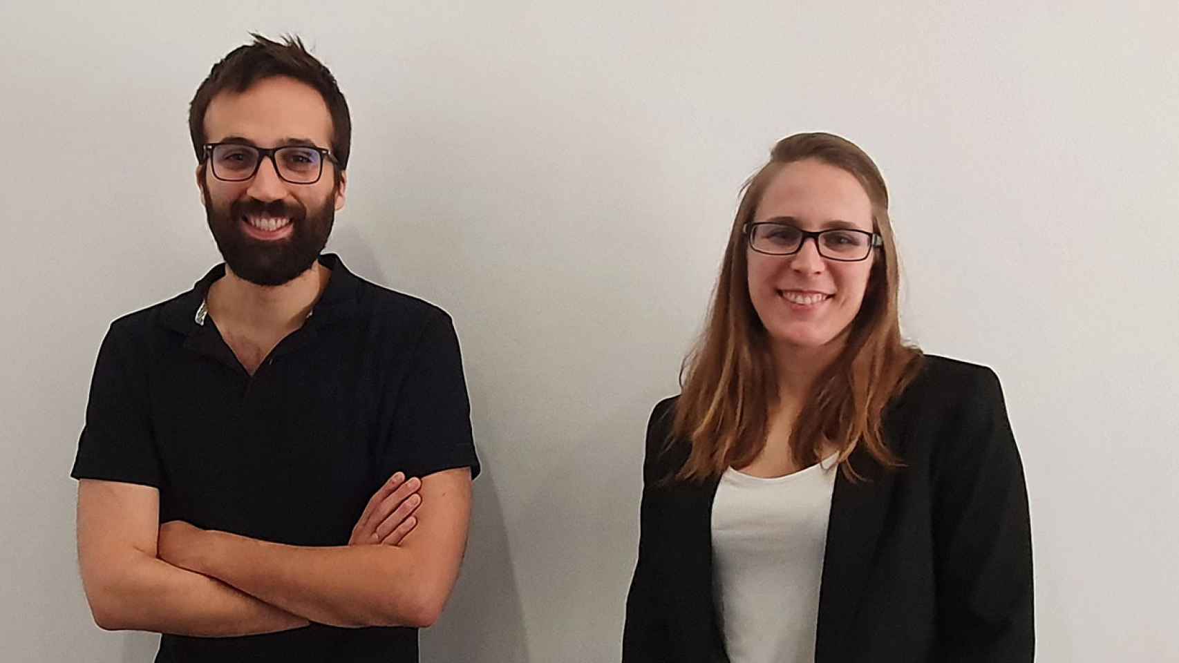 Los dos cofundadores de Sycai Technologies, Javier García y Sara Toledano.