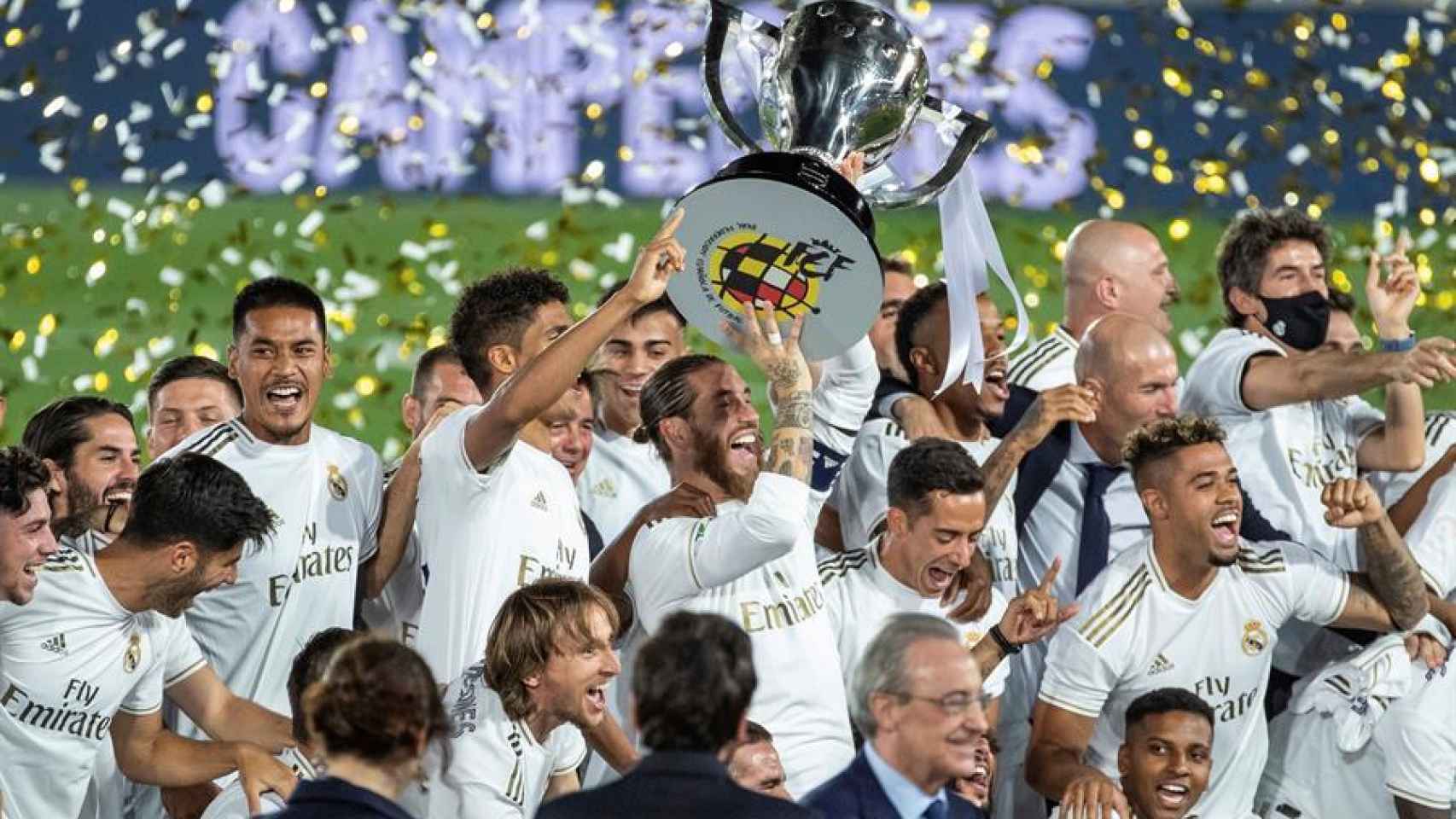 El Madrid celebra su Liga
