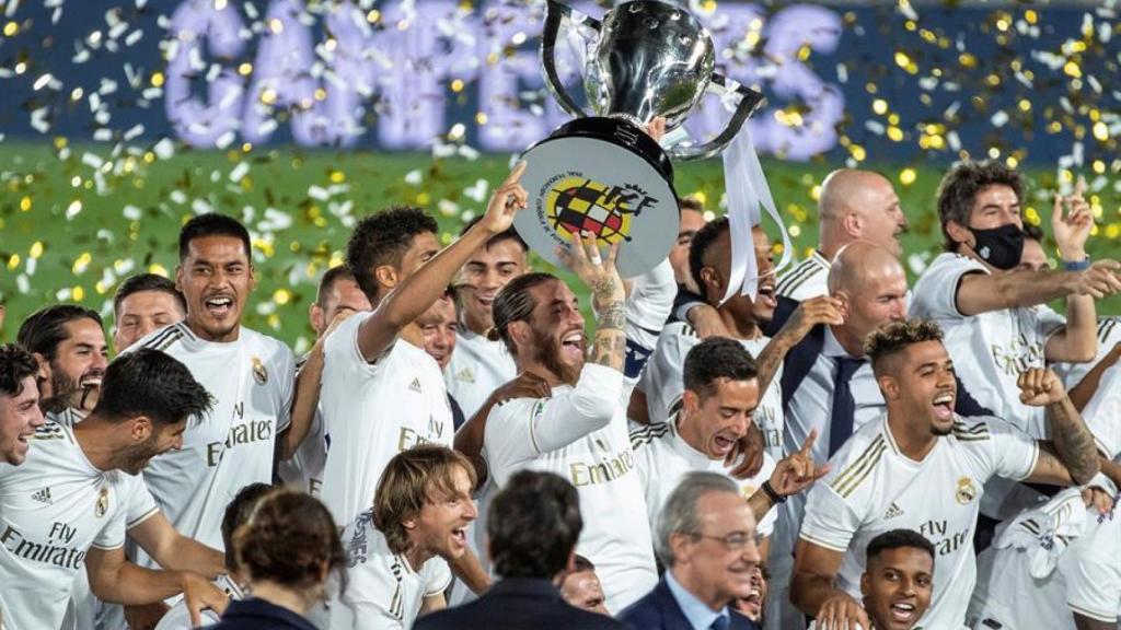 El Madrid celebra su Liga