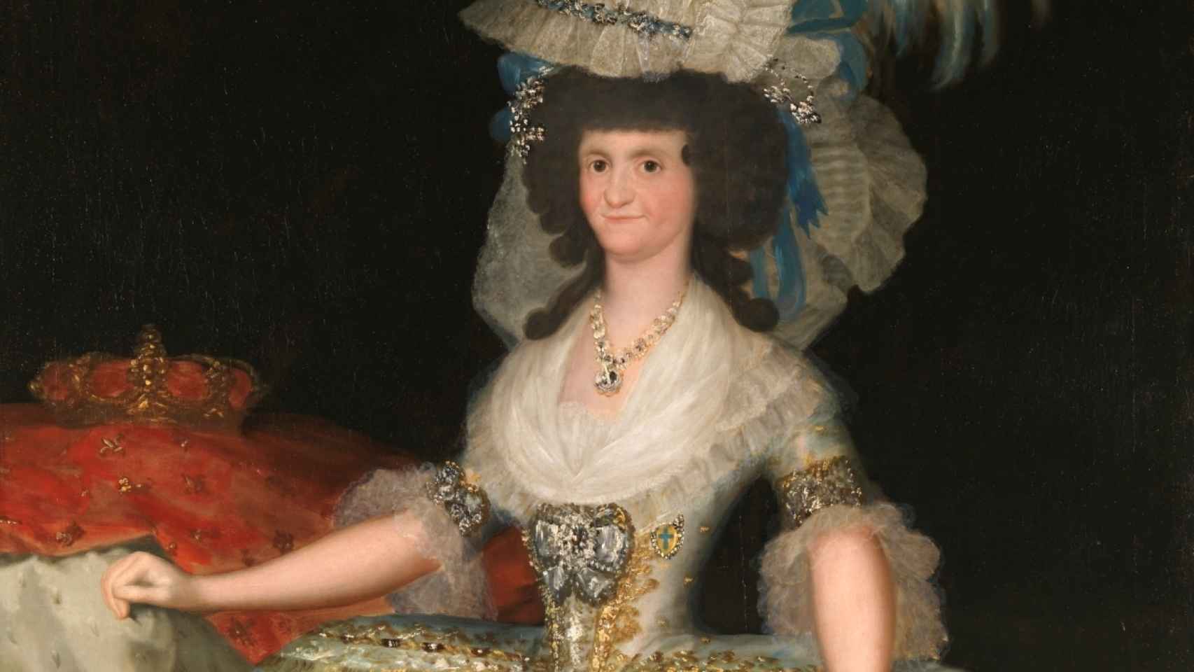 'La reina María Luisa con tontillo', un lienzo de Goya.