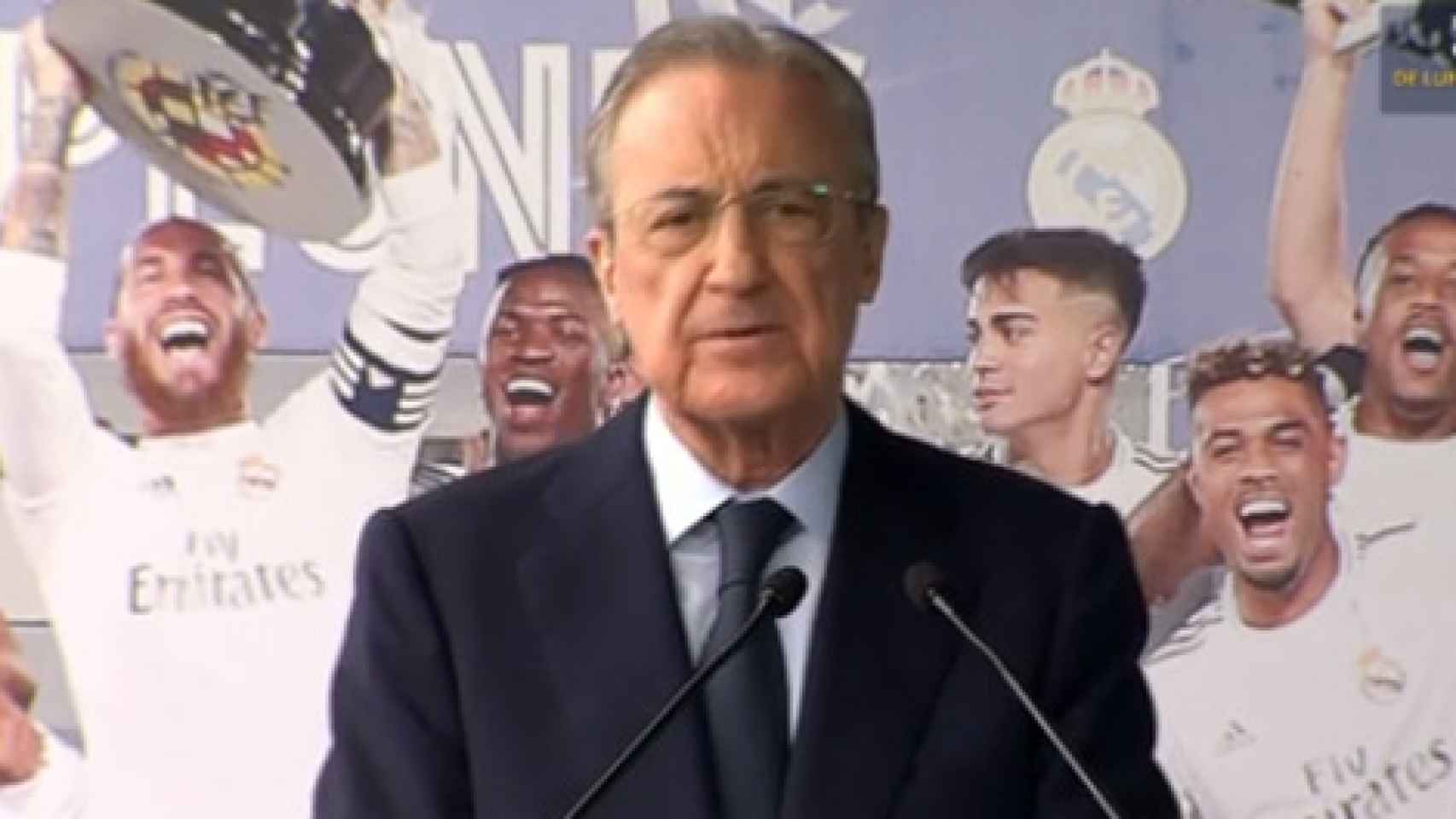 Florentino Pérez, durante la celebración de La Liga