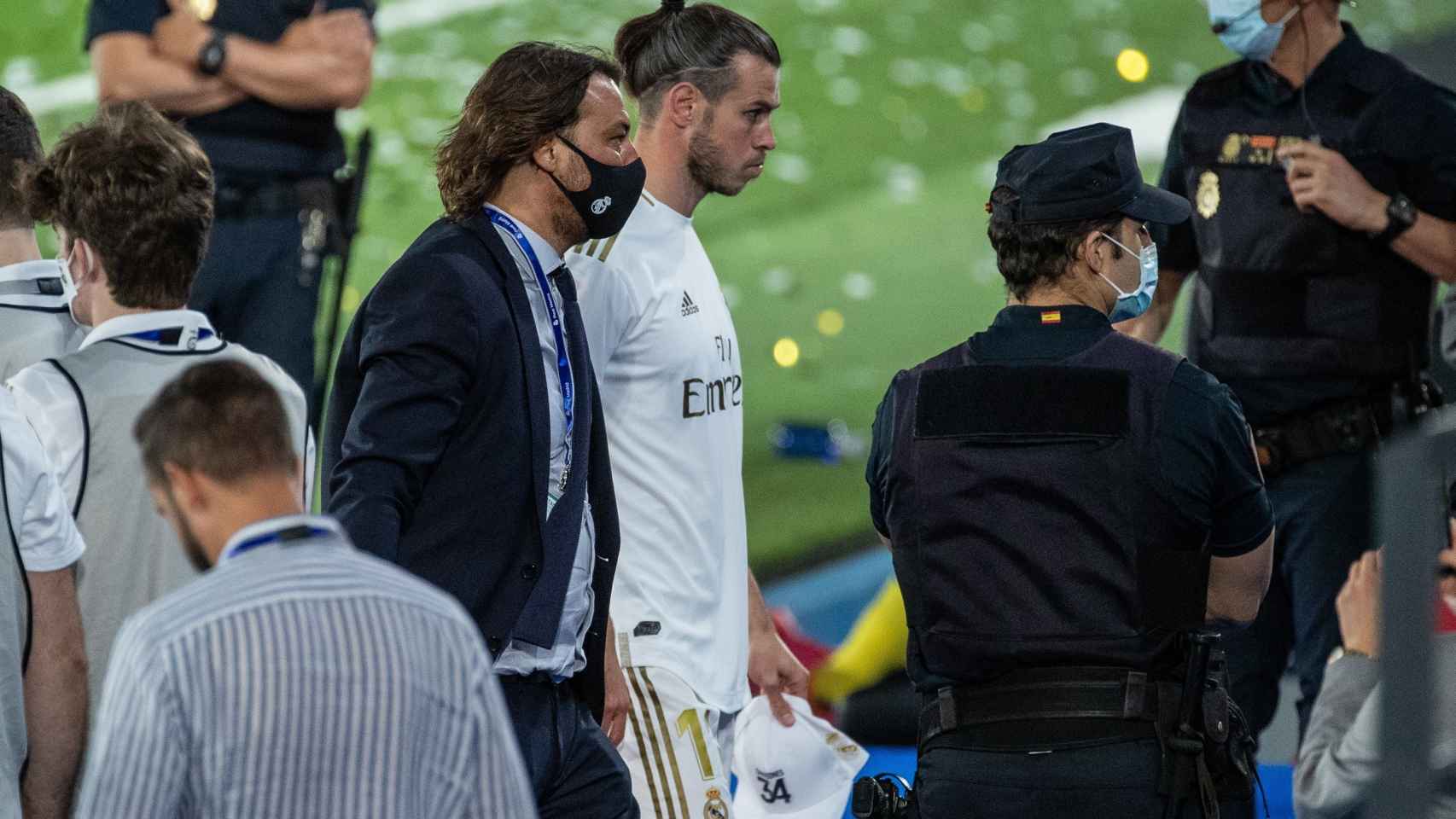Gareth Bale durante el acto de celebración de campeones de Liga