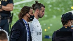 Gareth Bale durante el acto de celebración de campeones de Liga