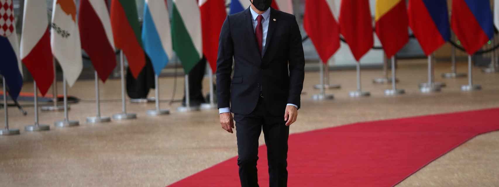 El presidente del Gobierno, Pedro Sánchez, a su llegada este viernes a la cumbre de Bruselas