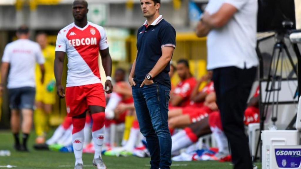 Robert Moreno en su último partido con el Mónaco