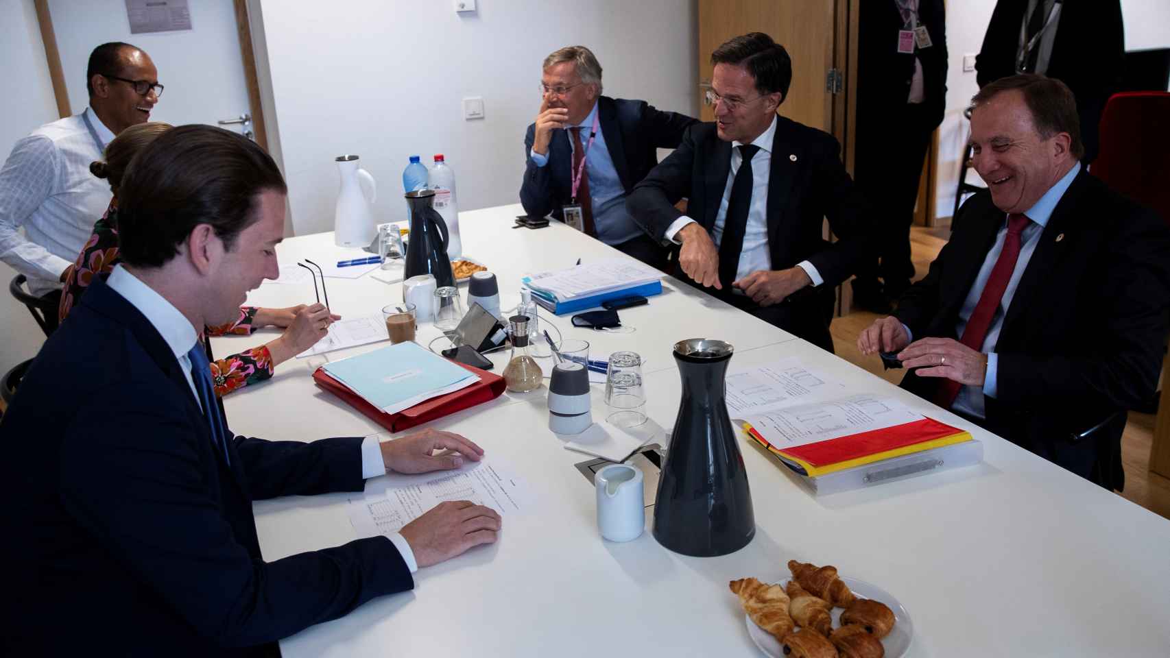 Una reunión de los países frugales durante el último Consejo Europeo.