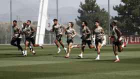 Entrenamiento de los jugadores del Real Madrid