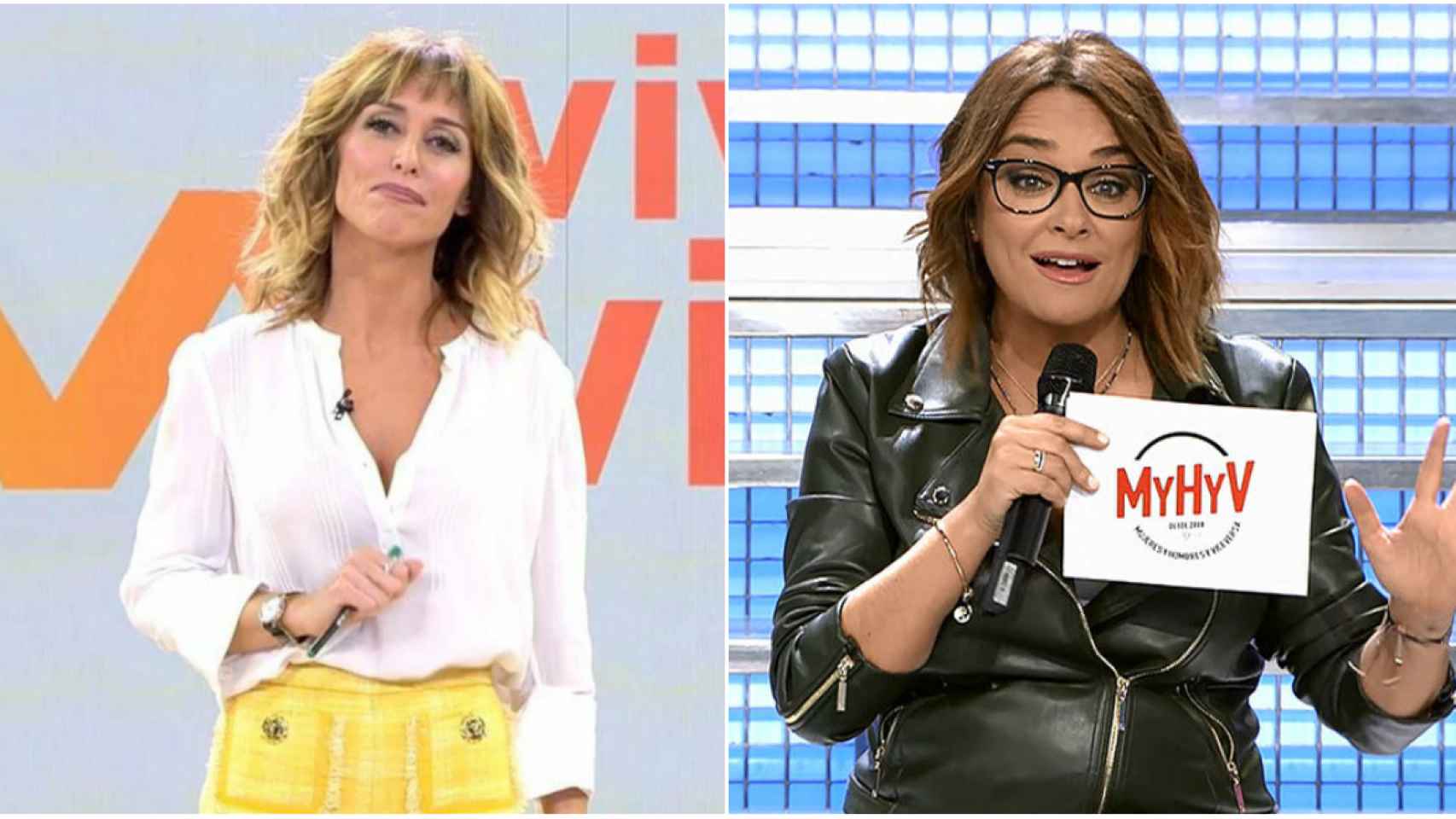 Emma y Toñi intercambiaban sus programas en octubre de 2018.