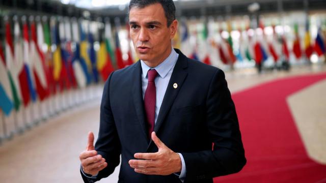 Pedro Sánchez este lunes antes de la cumbre de Bruselas.