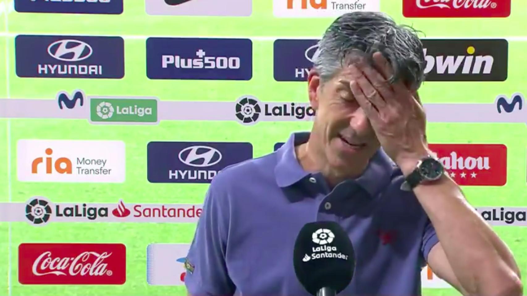 Las lágrimas de Imanol Alguacil, entrenador de la Real Sociedad