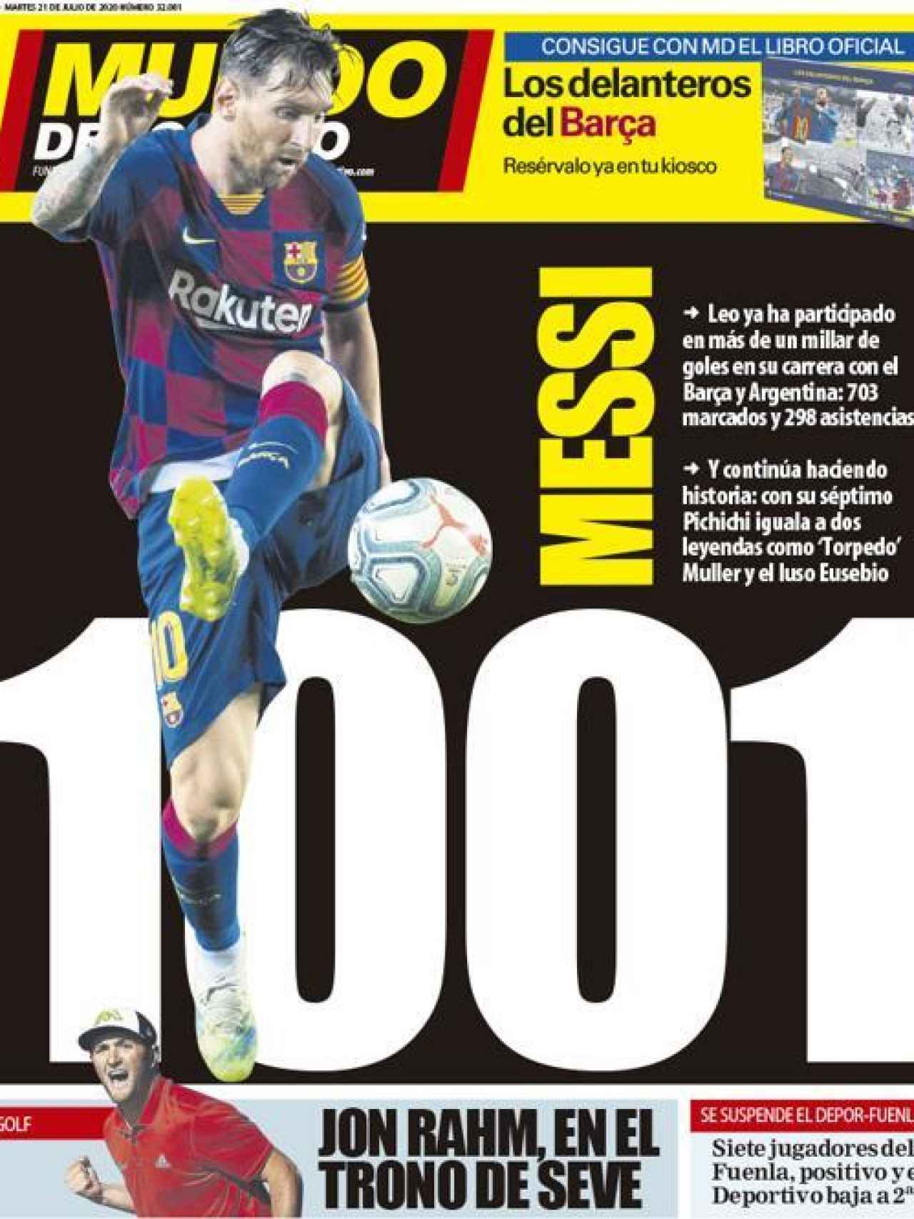 La portada del diario Mundo Deportivo (21/07/2020)