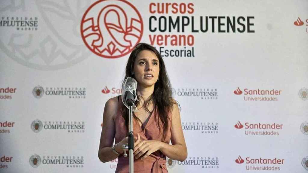 Irene Montero, en la inauguración del curso de verano El Escorial sobre feminismo.