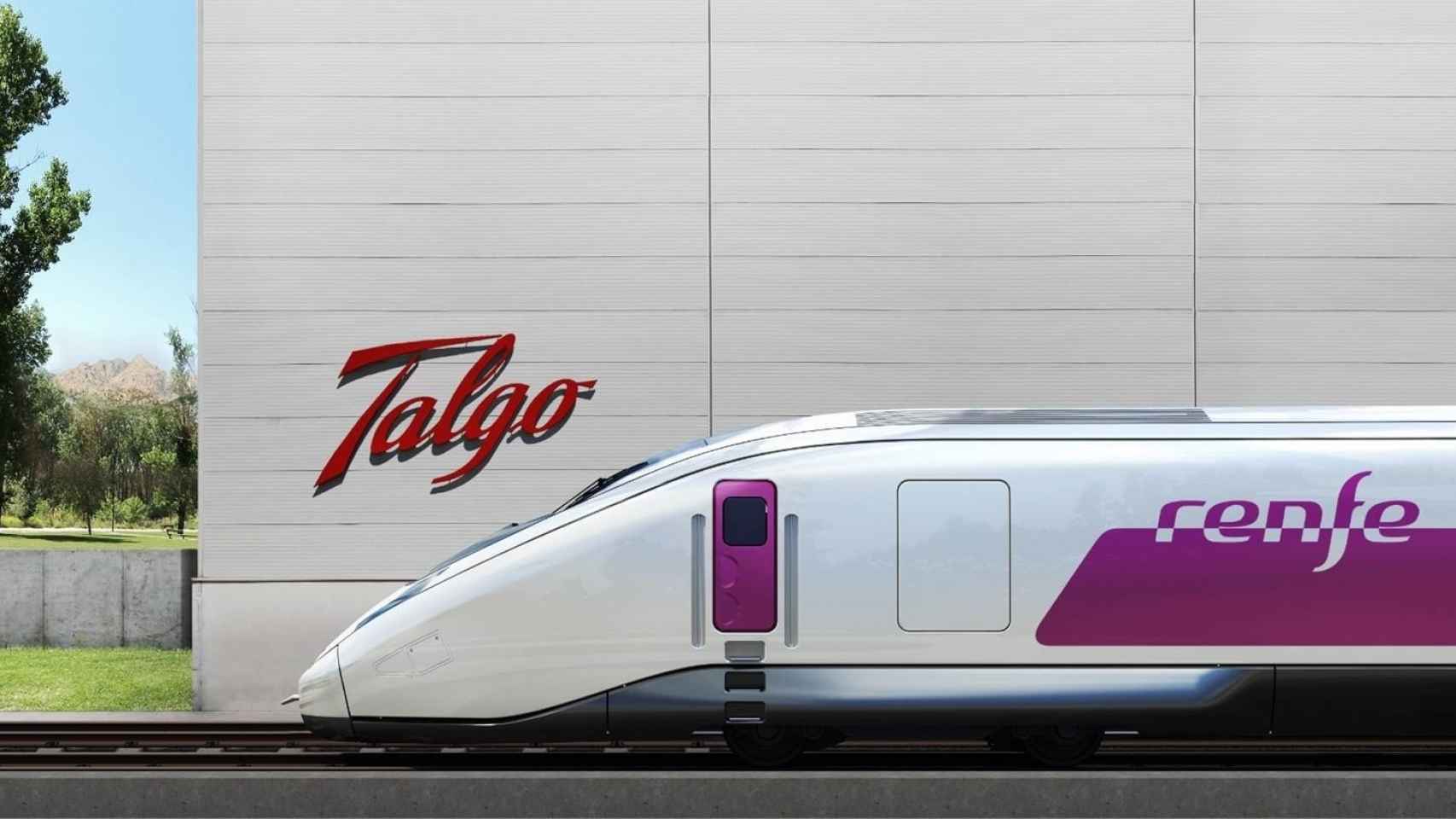 Uno de los trenes de Talgo.