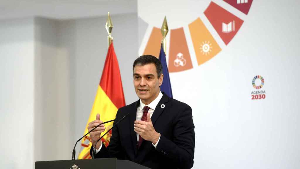 El presidente del Gobierno, Pedro Sánchez, preside la presentación de la agenda 'España Digital 2025’ en Moncloa el 23 de julio de 2020.