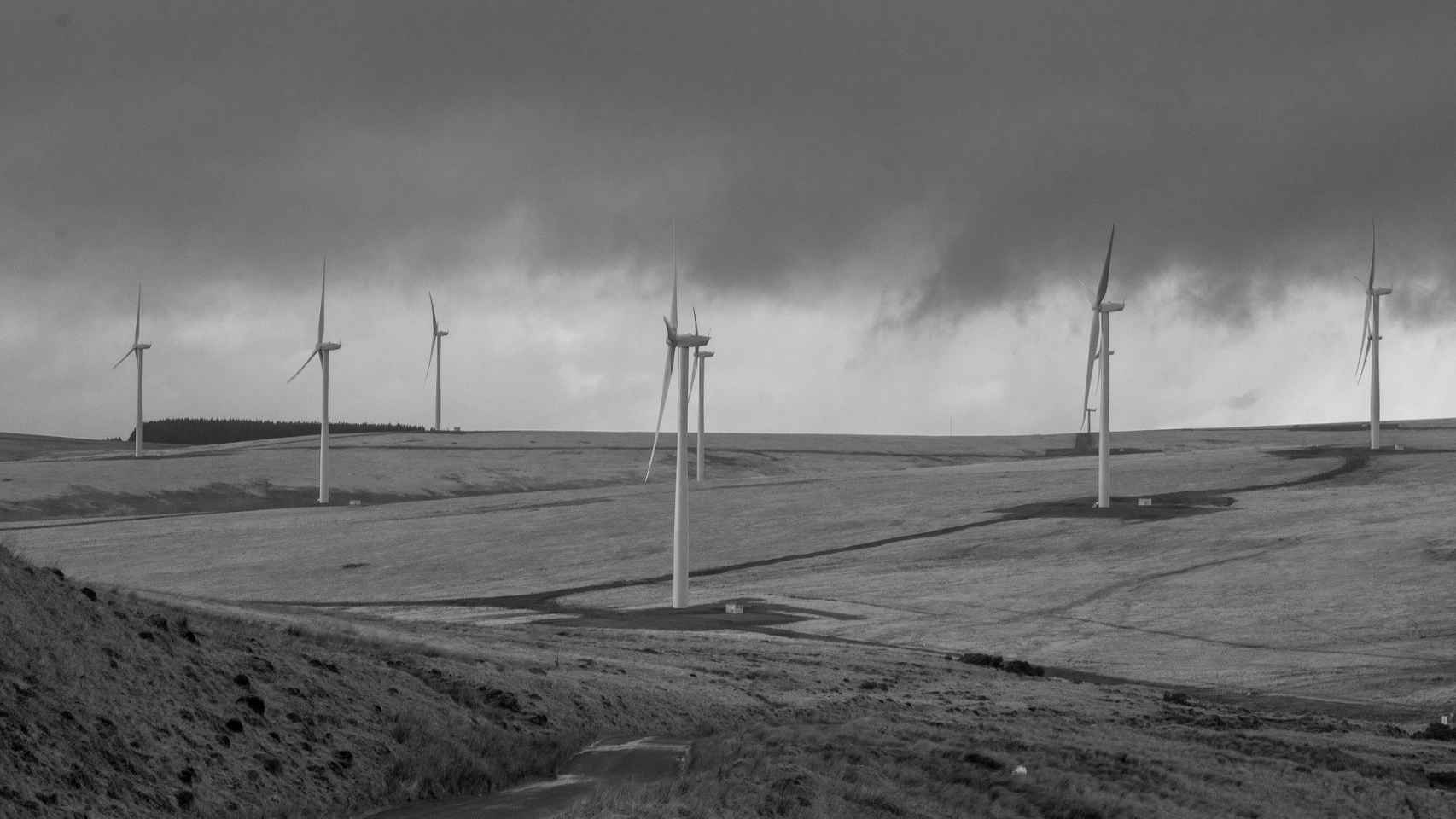 Molinos de viento en una imagen de archivo.