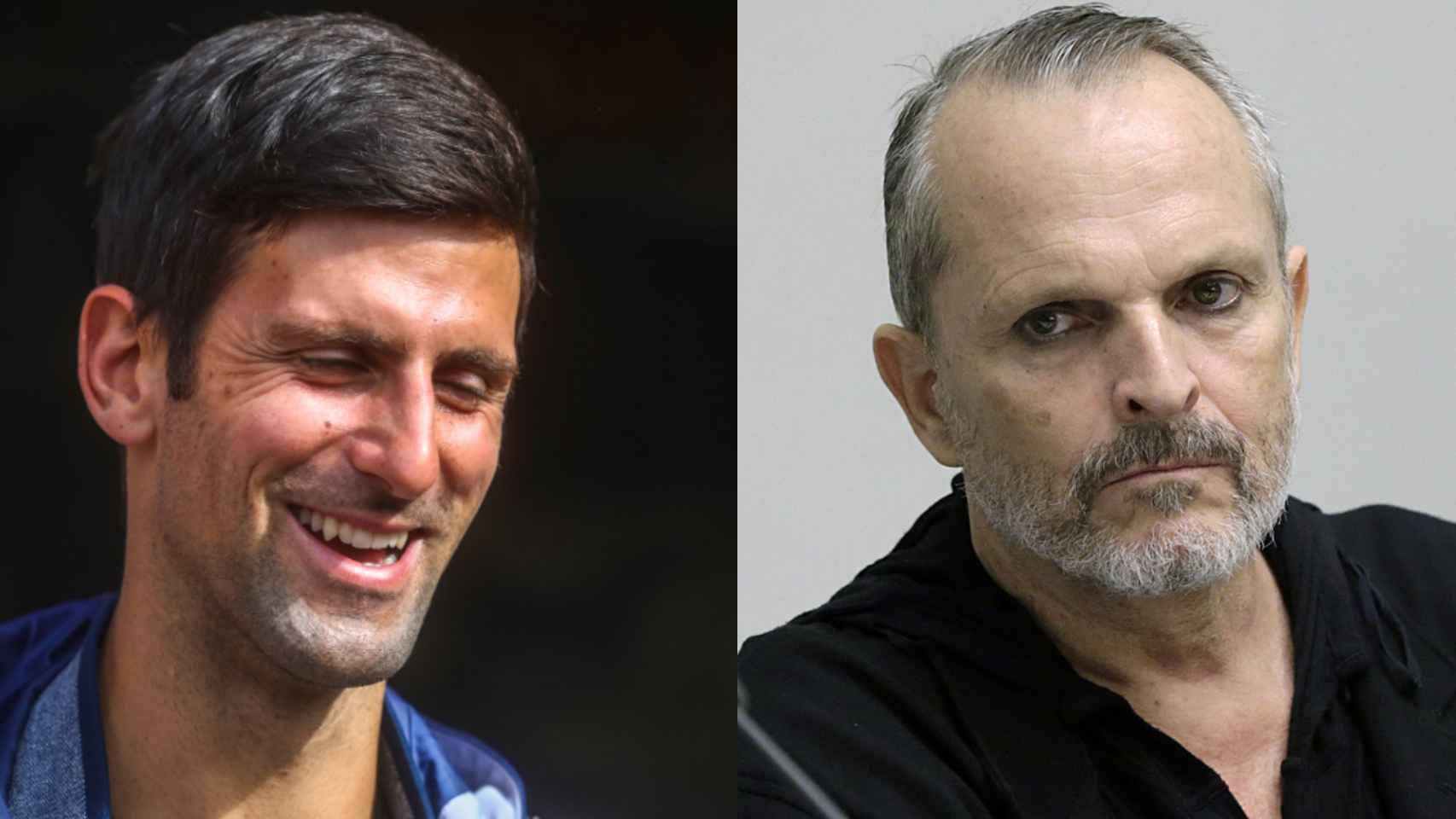 Novak Djokovic y Miguel Bosé.