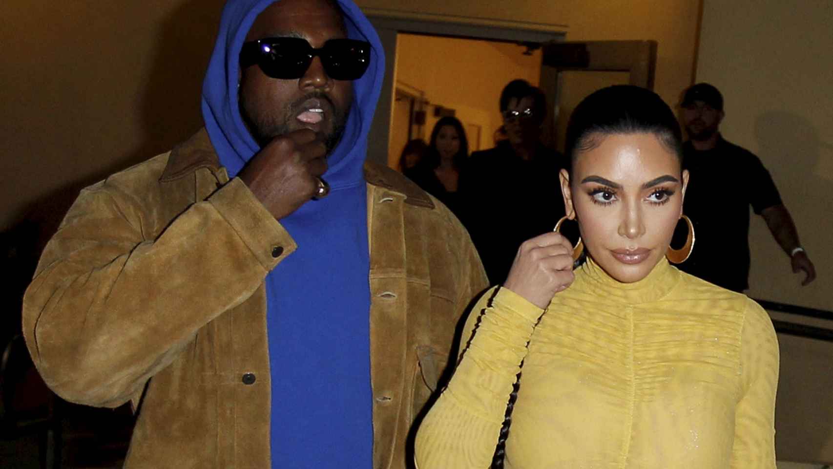 Kanye West y Kim Kardashian en California