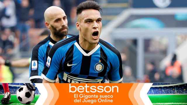 Lautaro celebra un gol con el Inter