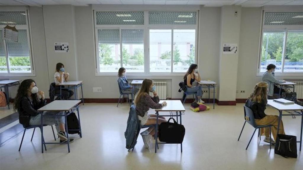 El alumnado en clase, en el IES Alameda de Osuna de Madrid.
