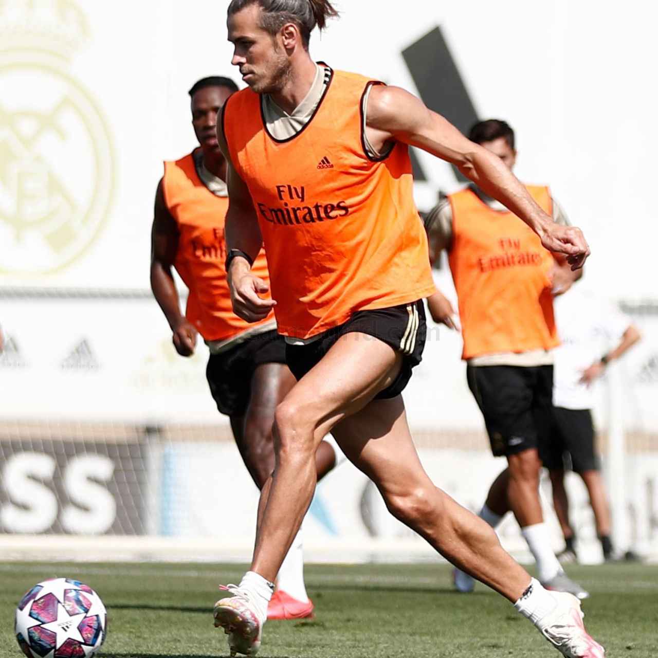 Gareth Bale en el entrenamiento con el Real Madrid
