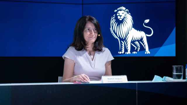 Mamen Vázquez, directora general de EL ESPAÑOL, durante su alocución en la Junta de Accionistas del diario.