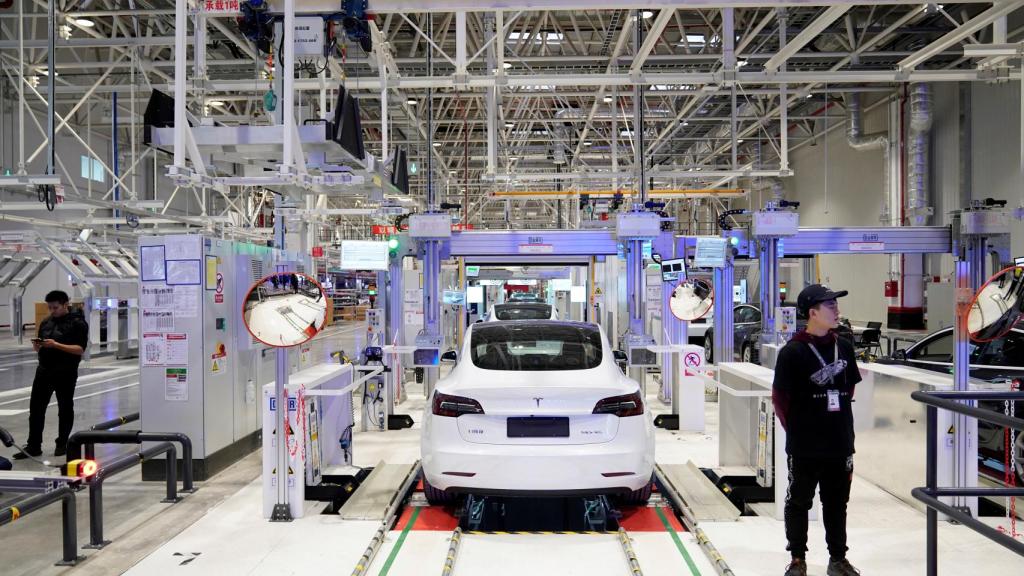 Imagen de la fabricación del Tesla Model 3.