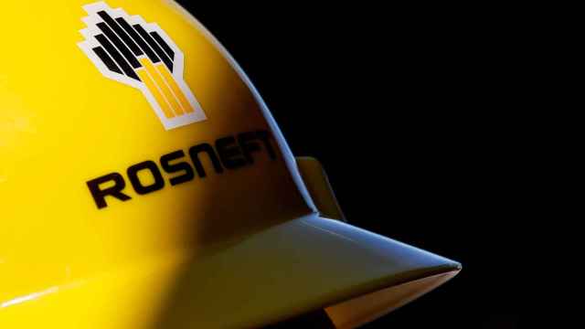 FILE PHOTO: A view shows a helmet with the logo of Rosneft company in Vung Tau