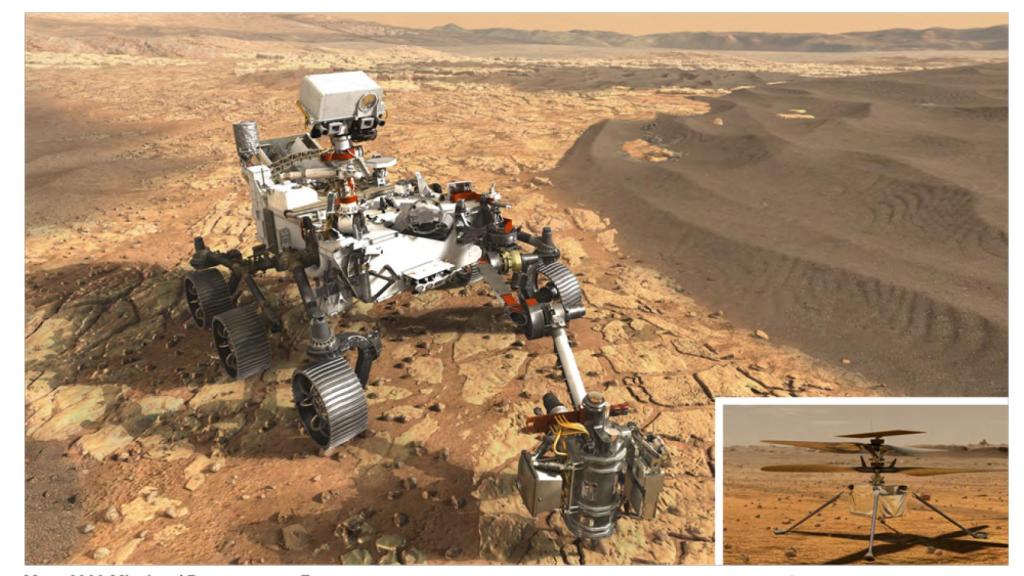 Rover Perseverance y helicóptero Ingenuity