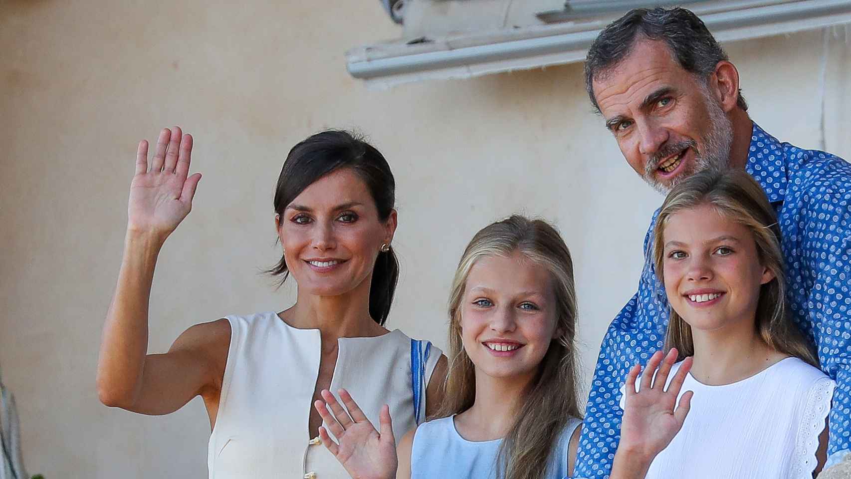 Los Reyes y sus hijas el pasado año en Mallorca.