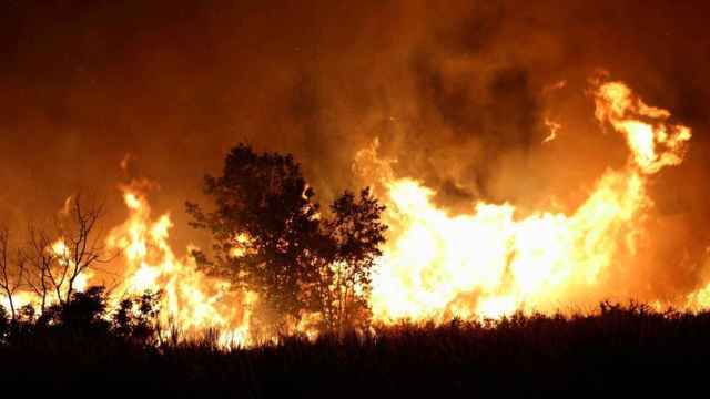 Incendio en Cualedro (Ourense). Efe