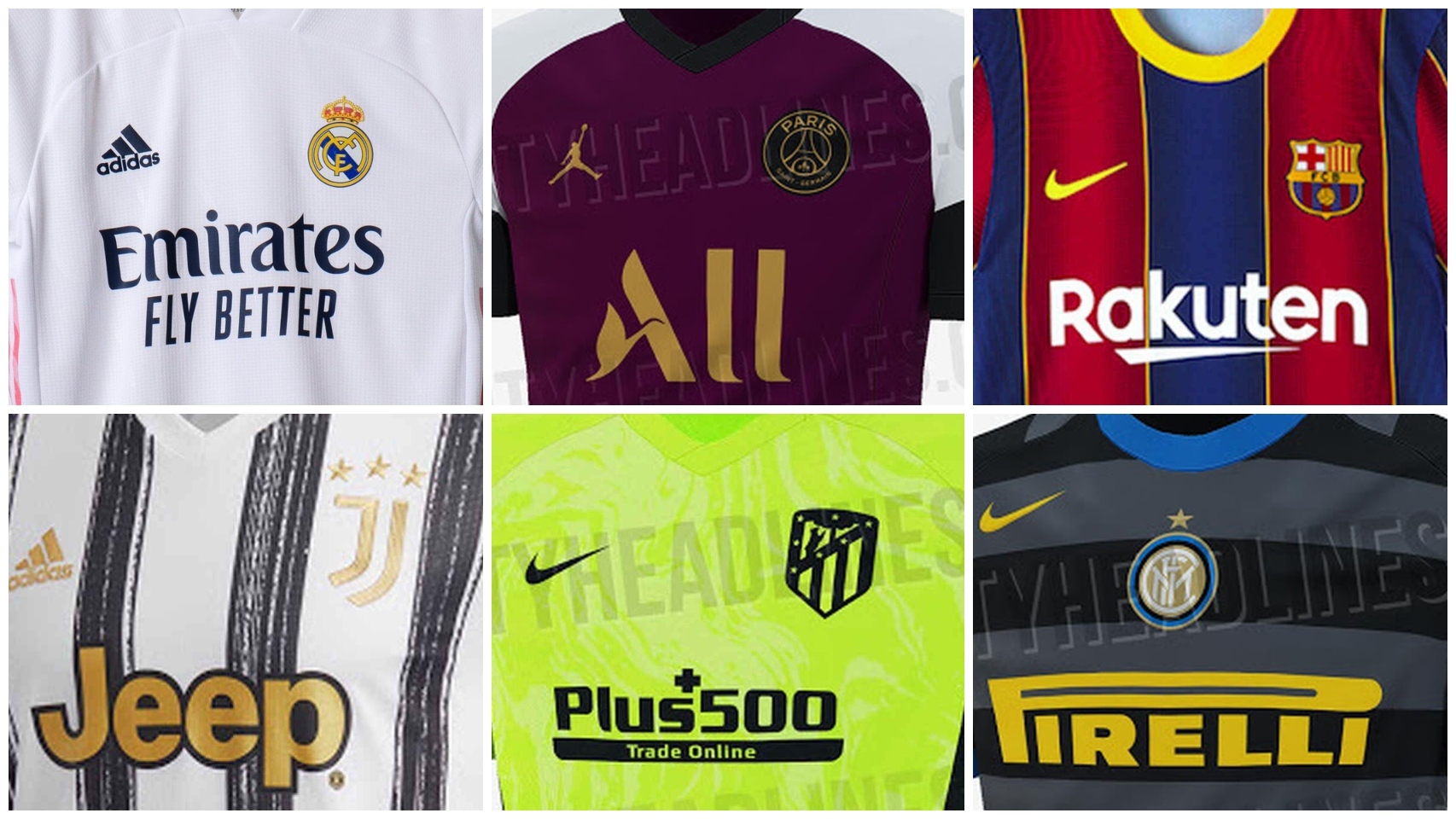 Del Real Madrid al PSG: todas las camisetas de fútbol filtradas para la  temporada 2020/2021