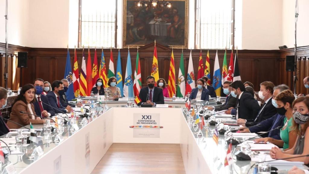 Pedro Sánchez, presidente del Gobierno, durante la Conferencia de Presidentes de 2020.