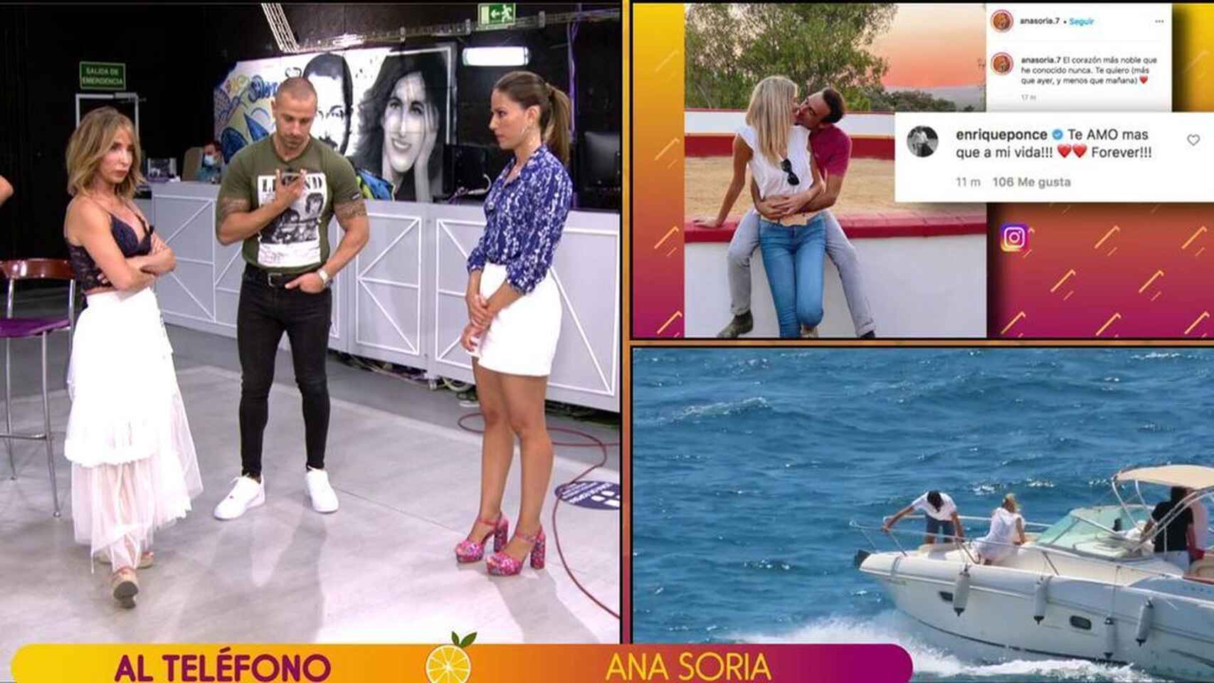 Rafa Mora lograba que Ana Soria llamase en directo al programa.