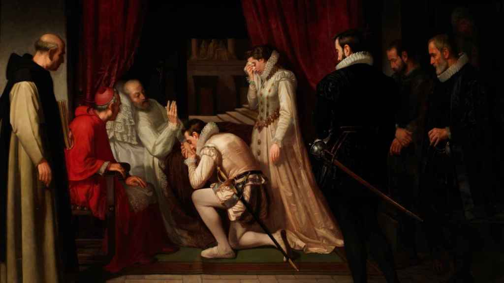 'Últimos momentos de Felipe II', un lienzo de Francisco Jover.