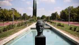 Busto de Juan Carlos I en un parque de Pinto que lleva el mismo nombre.