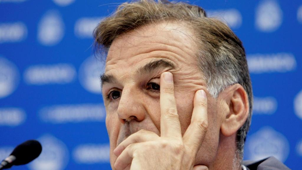 Fernando Vidal, presidente del Deportivo de La Coruña, en rueda de prensa