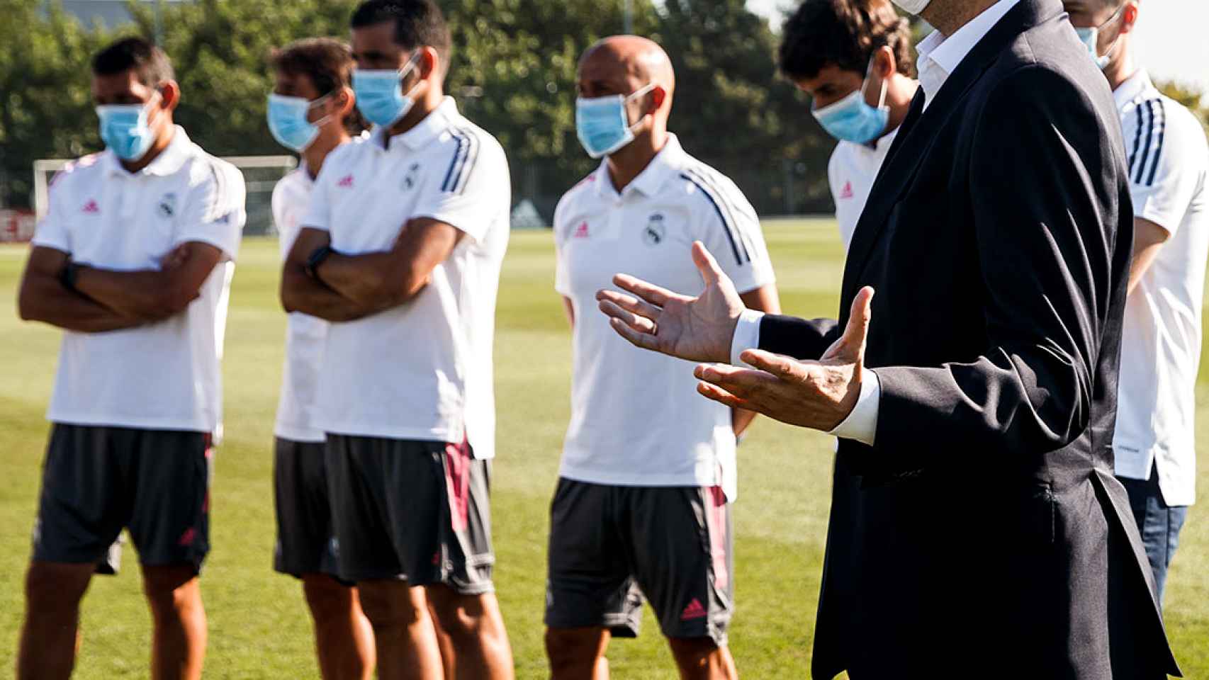 Manu Fernández en la vuelta al trabajo del Castilla y del Juvenil A del Real Madrid