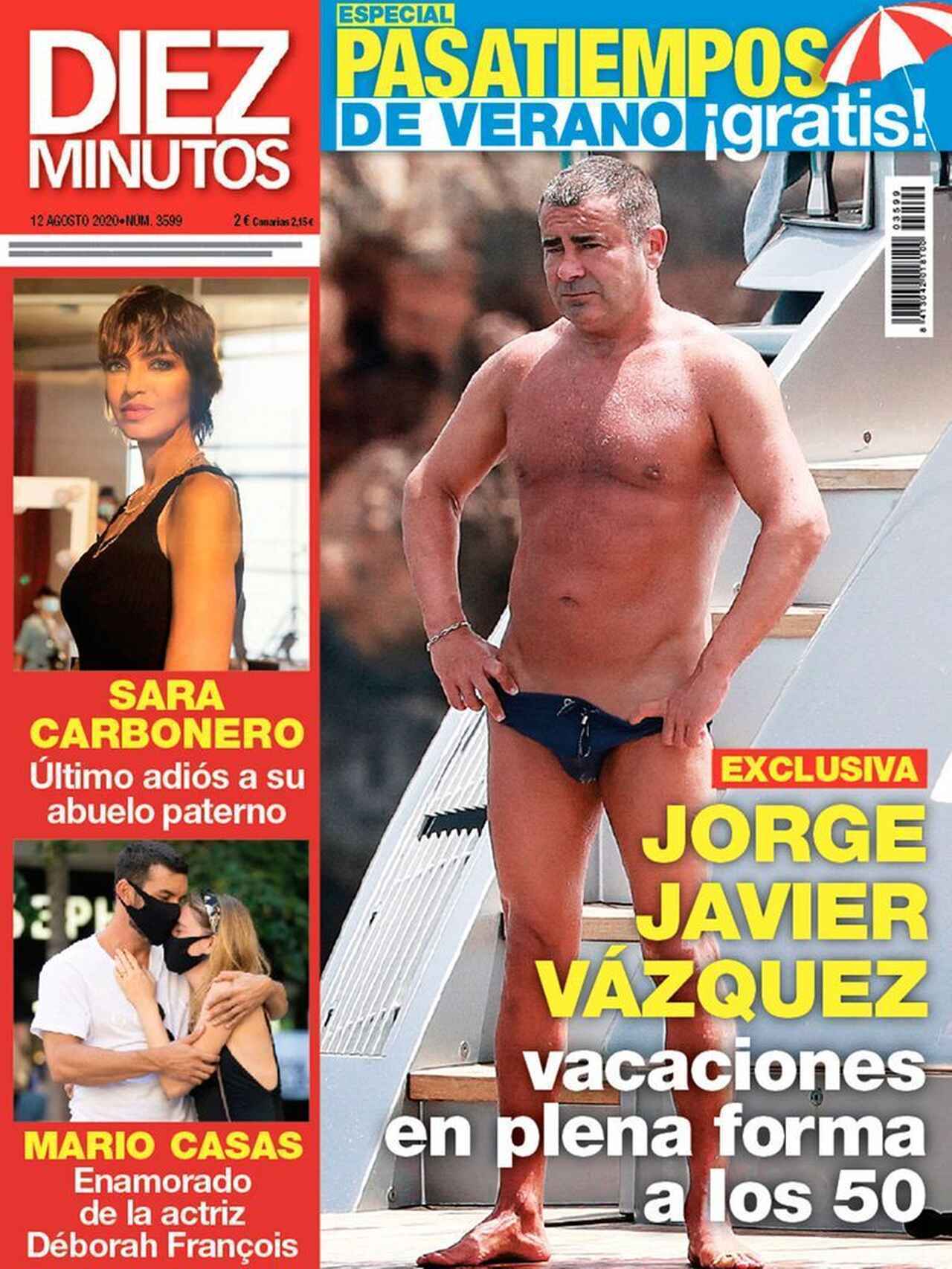 Portada de la revista 'Diez Minutos', en la que aparece Mario Suárez y su nueva novia, en Barcelona.